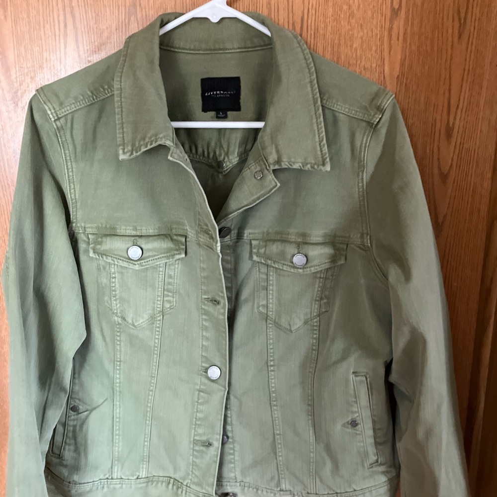 Liverpool Sage Green Jean Jacket